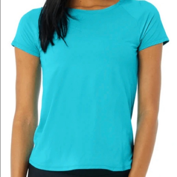 Alo pulse short sleeve aqua - Picture 2 of 2
